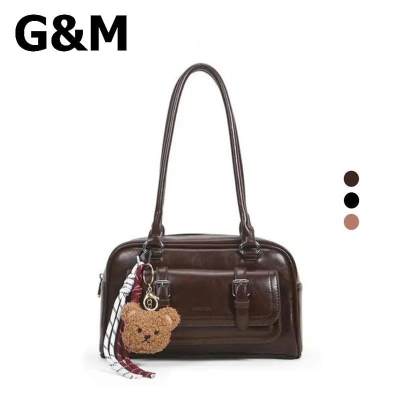 G&M กระเป๋าสะพายไหล่แฟชั่นลำลองใหม่ปี กระเป๋าสะพายข้างระดับไฮเอนด์ กระเป๋าถือบอสตัน กระเป๋าสะพายไหล่สไตล์สาวหวาน กระเป๋