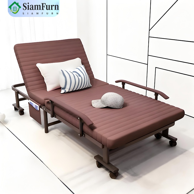 Bed เตียงนอนพับ เตียง 66/80/100/120cm เตียงนอนพับได้ อเนกประสงค์ เหมาะสำหรับนอนกลางวัน ใช้งานในออฟฟิต เตียงพับได้