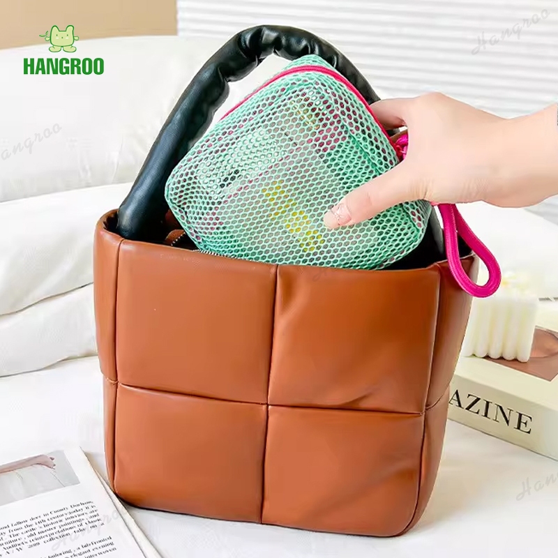 bag กระเป๋าสำอาง แบบตาข่าย สำหรับผู้หญิง ใส่เหรียญได้ แฟชั่นสําหรับสตรี