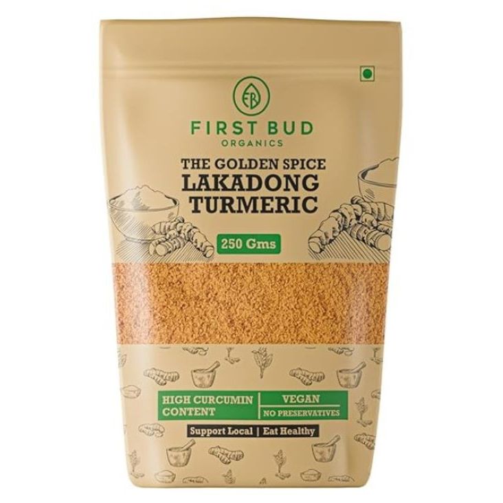 ผงขมิ้นชันออร์แกนิค | Organics Lakadong Turmeric Powder | 8-12% curcumin | 250g