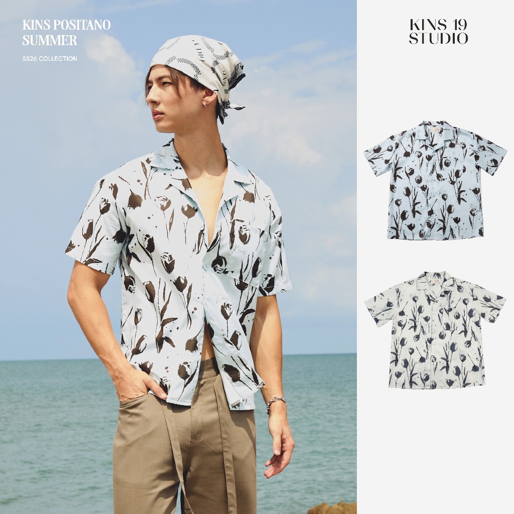 KINS 19 STUDIO |  KINS Bloom Resort Shirt เสื้อฮาวายคินส์ [HW36]