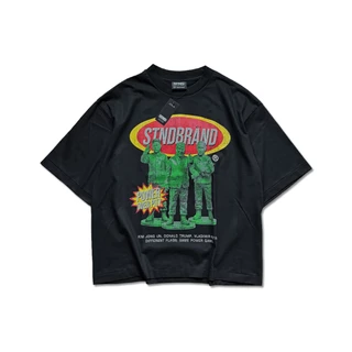 STND012 Boxy T-Shirt “Green Army” เสื้อยืดครอปวินเทจ