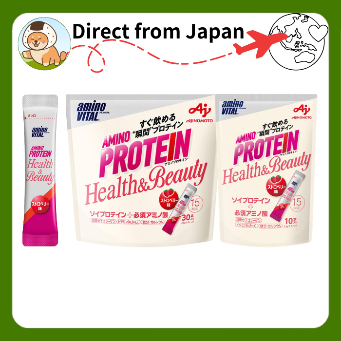 Ajinomoto Amino Vital Amino Protein for Women Strawberry Flavor Stick Amino Acids EAA BCAA Soy Prote