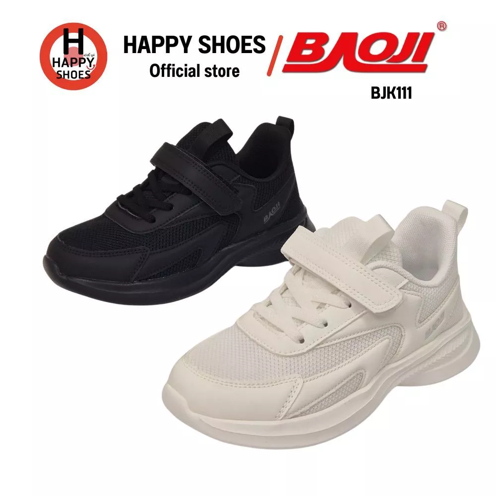BAOJI บาโอจิ BJK111 รองเท้าผ้าใบ สำหรับเด็ก เบอร์ 33-37 นุ่ม เบา สวมใส่สบายเท้า