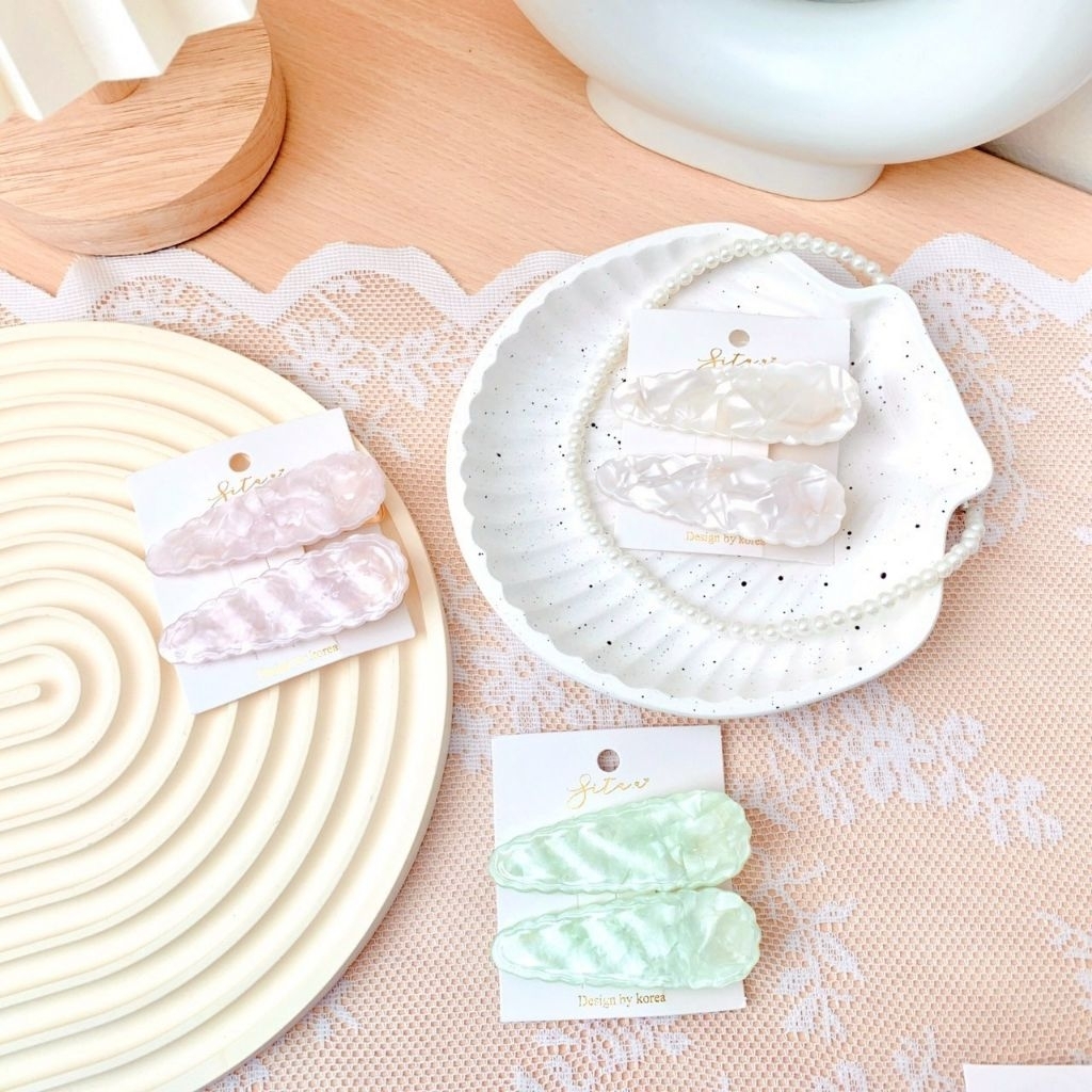 thesis🍒 กิ๊บหินอ่อนสไตล์เกาหลี โซควิ้วท์สุดๆ ✨ จะเอาไปติดชื่อตัวเองหรือทำ DIY ก็น่ารักไม่ซ้ำใคร