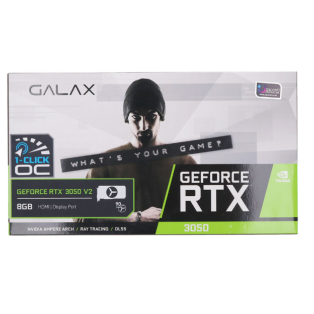 GALAX GEFORCE RTX 3050 (1-CLICK OC) V2 - 8GB GDDR6 OC EDITION