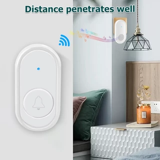 Daytech Wireless Doorbell สหรัฐอเมริกาปลั๊กอินออดสีขาวเรียบง่าย 30M ช่วง 60 ริงโทน 0-110dB