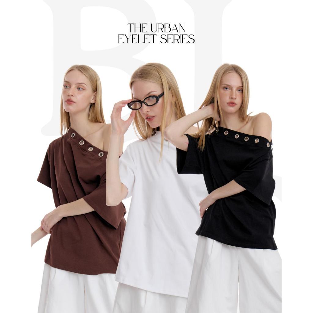 BCTS19 The Urban Eyelet Series - เสื้อยืดดีไซน์เก๋ที่มีกิมมิคช่วงคอ