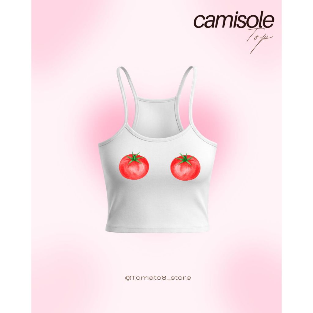 [TOMATO8] สายเดี่ยว Tomato ลายมะเขือเทศ