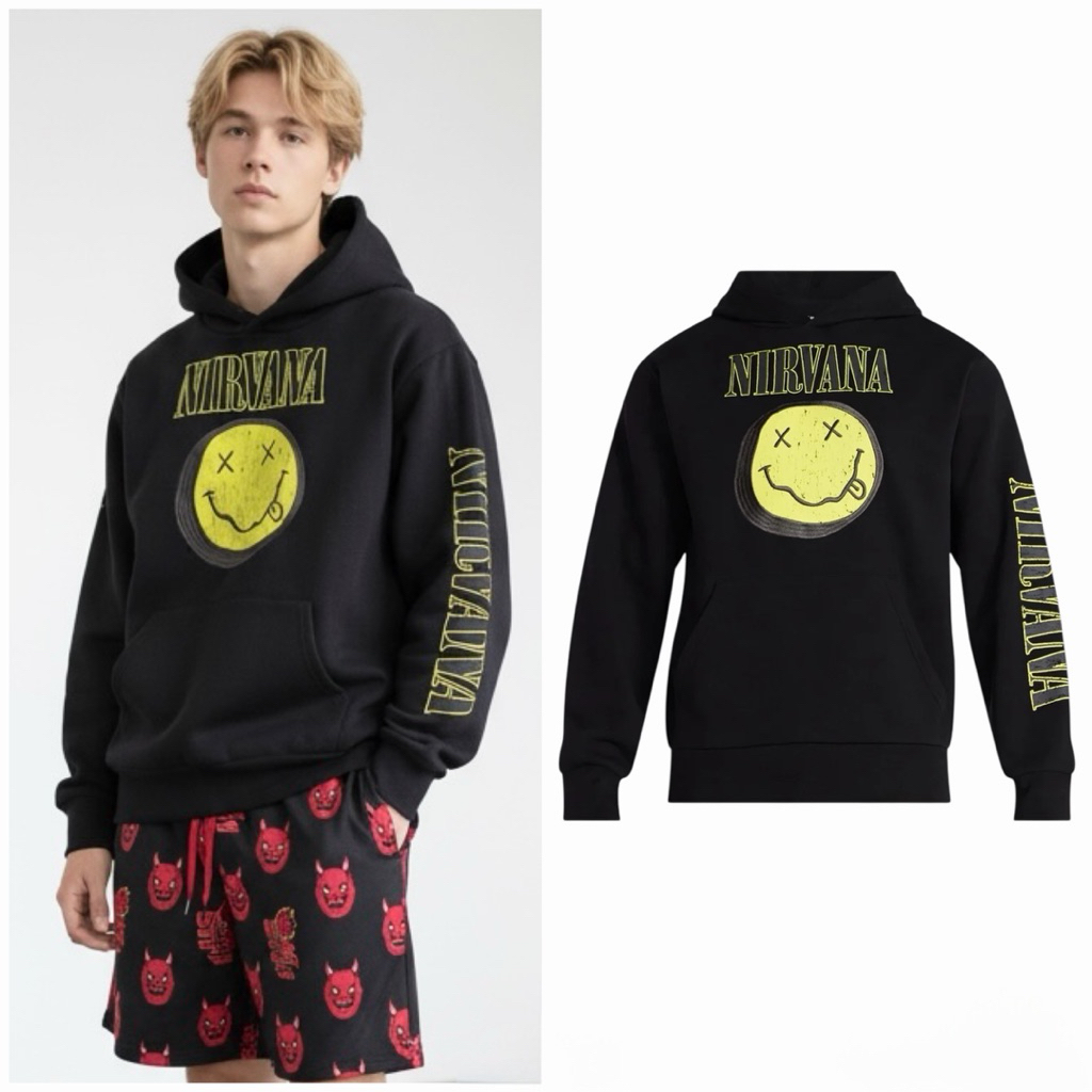 Nirvana smile face hoodie  ▪️เสื้อฮู้ด Nirvana งาน official แท้ ✨✨  (TS803) flr.7