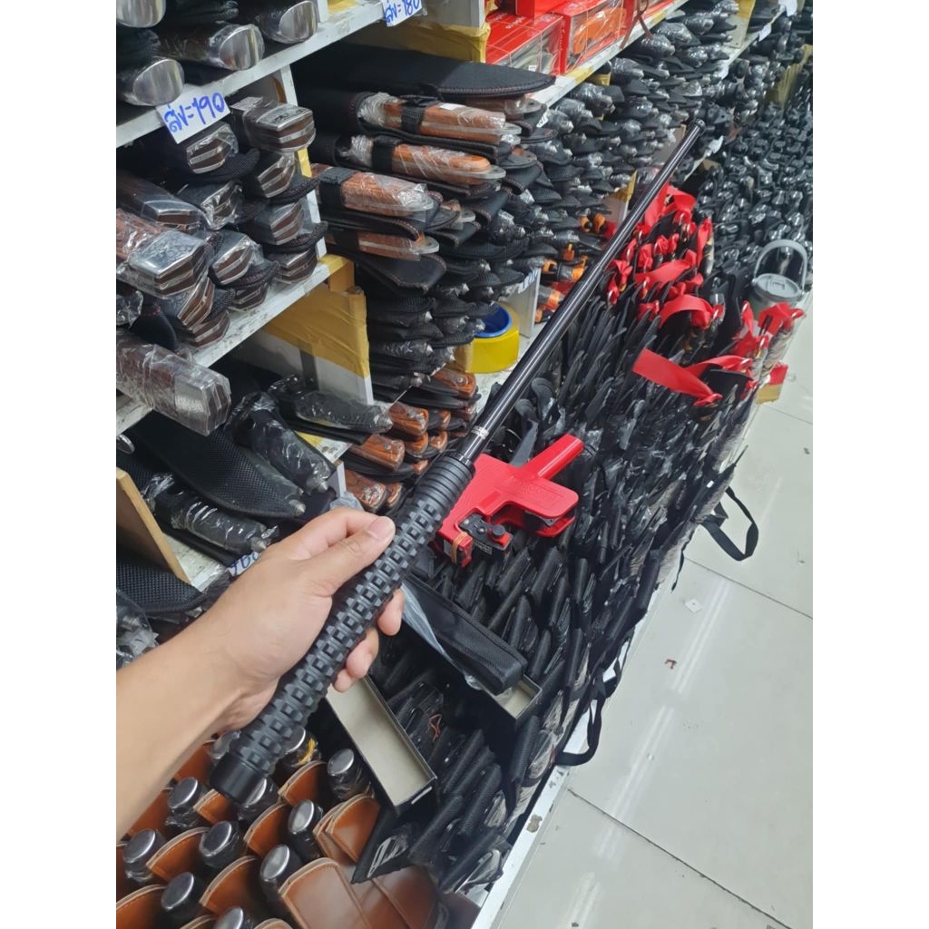 อุปกรณ์เดินป่ายาว 63 cm25 นิ้วสีดำสีท่อนแถมซองผ้าให้ฟรีของพร้อมส่ง