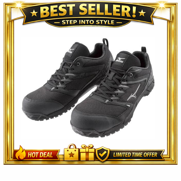 [Mizuno] Safety Shoes All-Mighty VS Lace-Up Work Shoes Unisex f1ga1803 (09) Black x Silver with SOLV