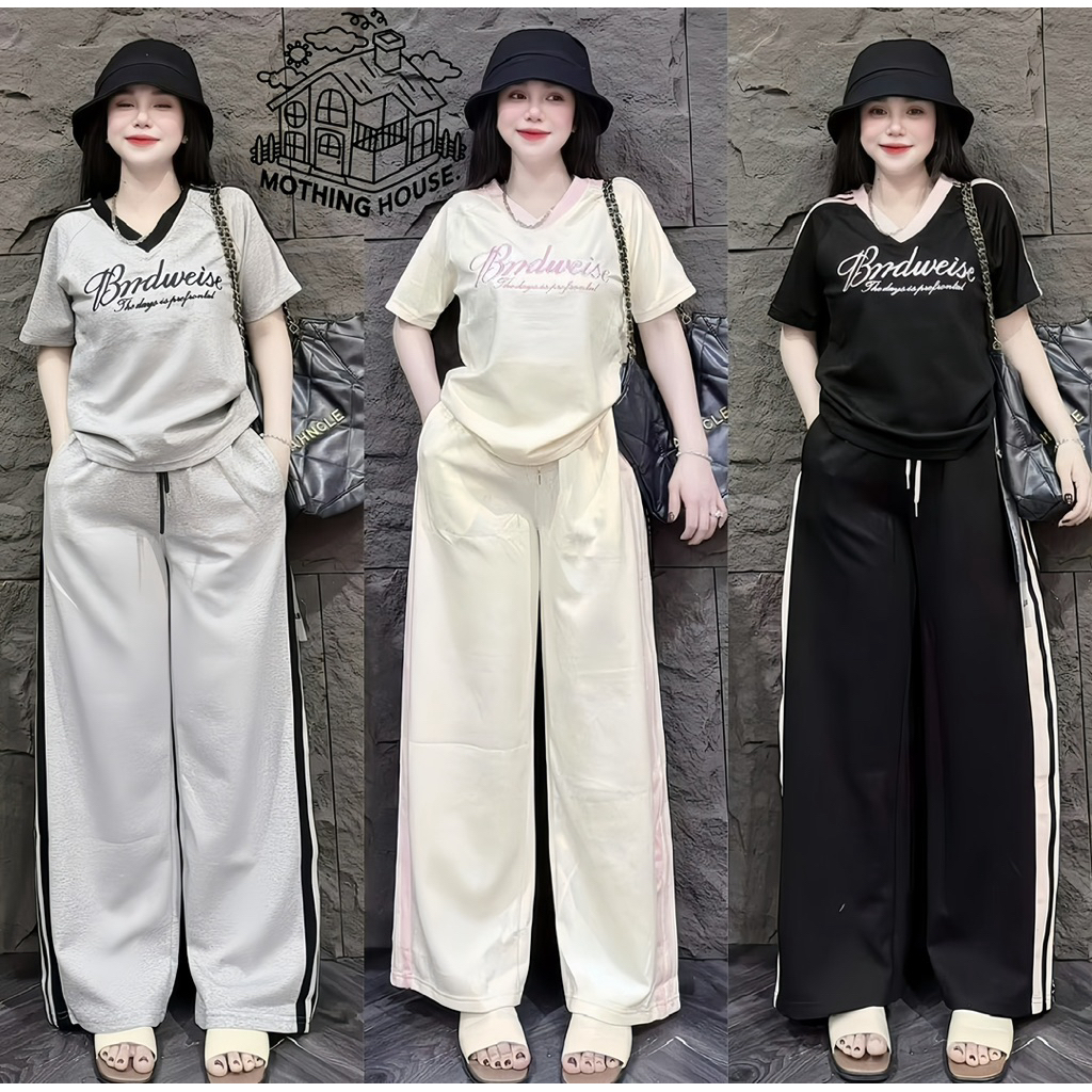 ชุดเซ็ท คอวีงานปักอังกฤษ B404  แต่งแถบข้าง ฟรีไซร์ สาวอวบใส่ได้