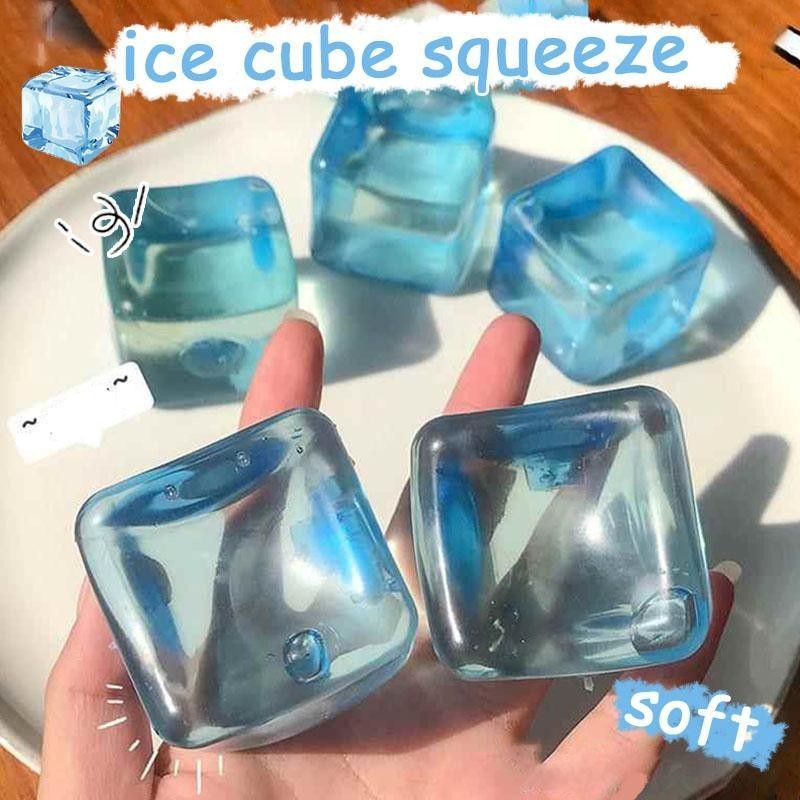 Ice Cube ของเล่นบีบ Ice Cube Squishy ของเล่นหยิกโปร่งใส Maltose ความเครียดบรรเทาของเล่