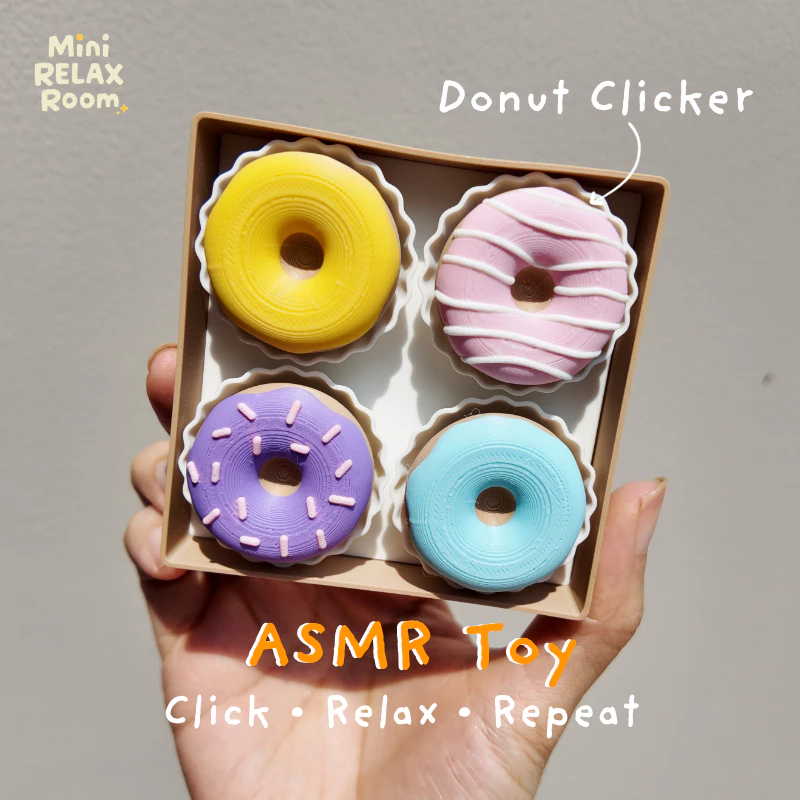 ของเล่นคลายเครียด ASMR โดนัทสุดน่ารัก กดเพลิน 4 สี ASMR Toy ของขวัญยอดฮิต