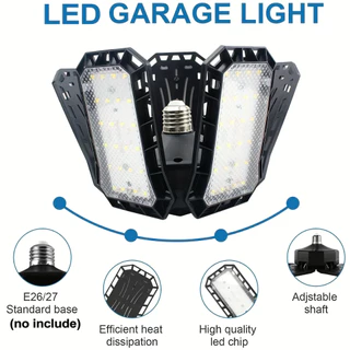 โคมไฟ LED 50W (ไฟสีขาว) ทรงใบพัด ปรับมุมได้ พับเก็บง่าย ประหยัดไฟ ดีไซน์ทันสมัย แข็งแรงทนทาน + รับประกัน 1 ปี