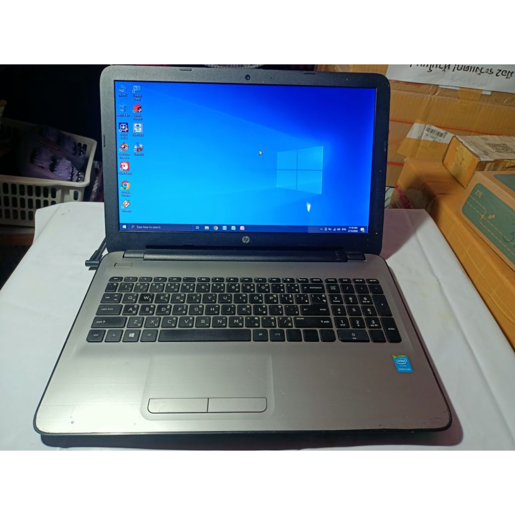 HP15-BA005AXมือสองจอ15.6"Pentium3825u(4trade)Ram6GB..HD.500GB.คีย์บอร์ดดีจอมีจุดขาวๆบางๆ1จะดและขอบจอ