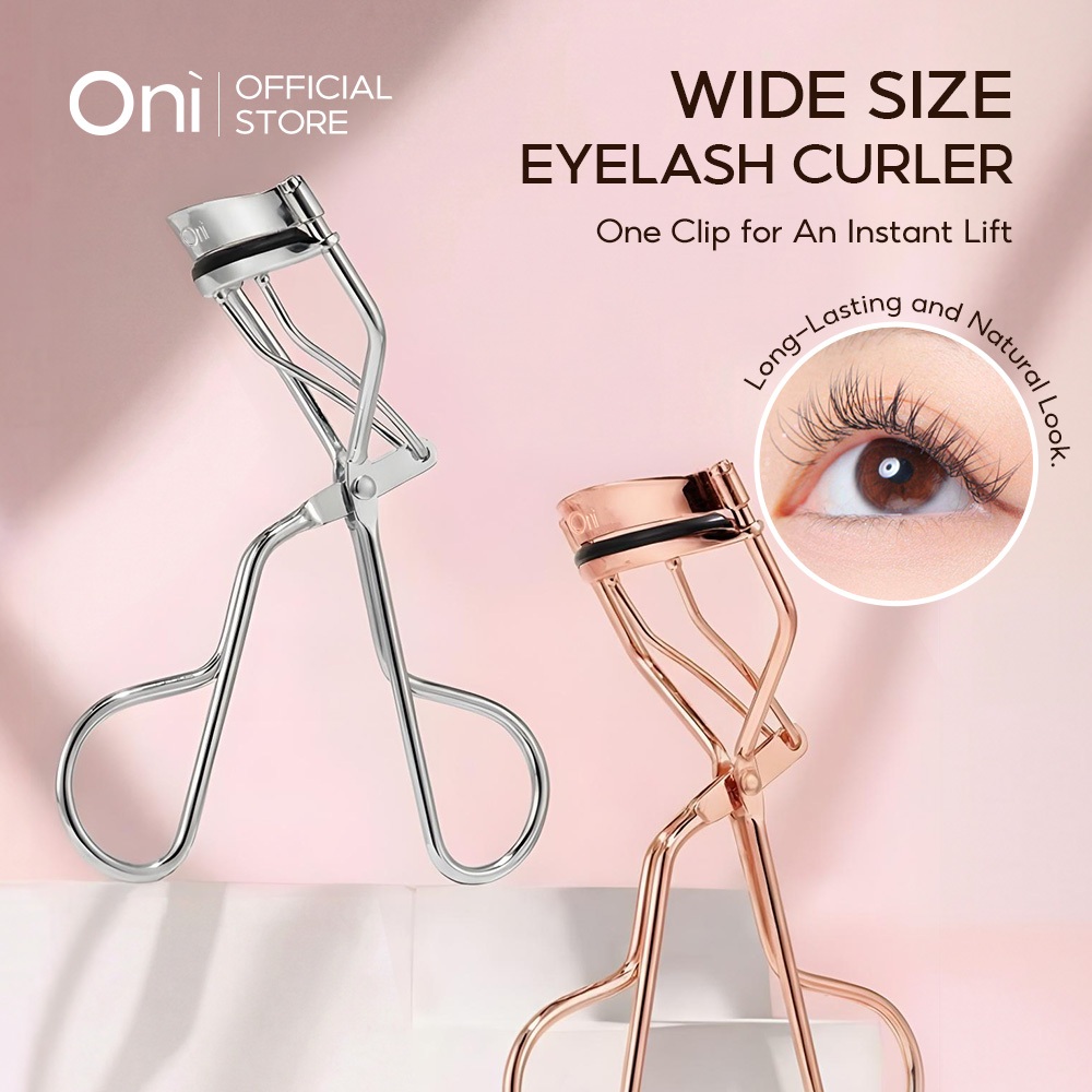 Oni Wide Size Eyelash Curler ที่ดัดขนตา ออนี่ หน้ากว้าง เข้าถึงโคนขนตา งอนเด้ง ไม่หนีบหนังตา Wide Angle Eye Lash Curler