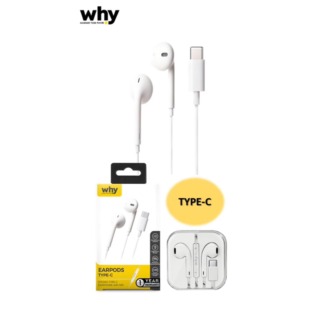 why หูฟัง Port Type-C รองรับรุ่นมือถือได้หลากหลาย รับประกัน 1ปี