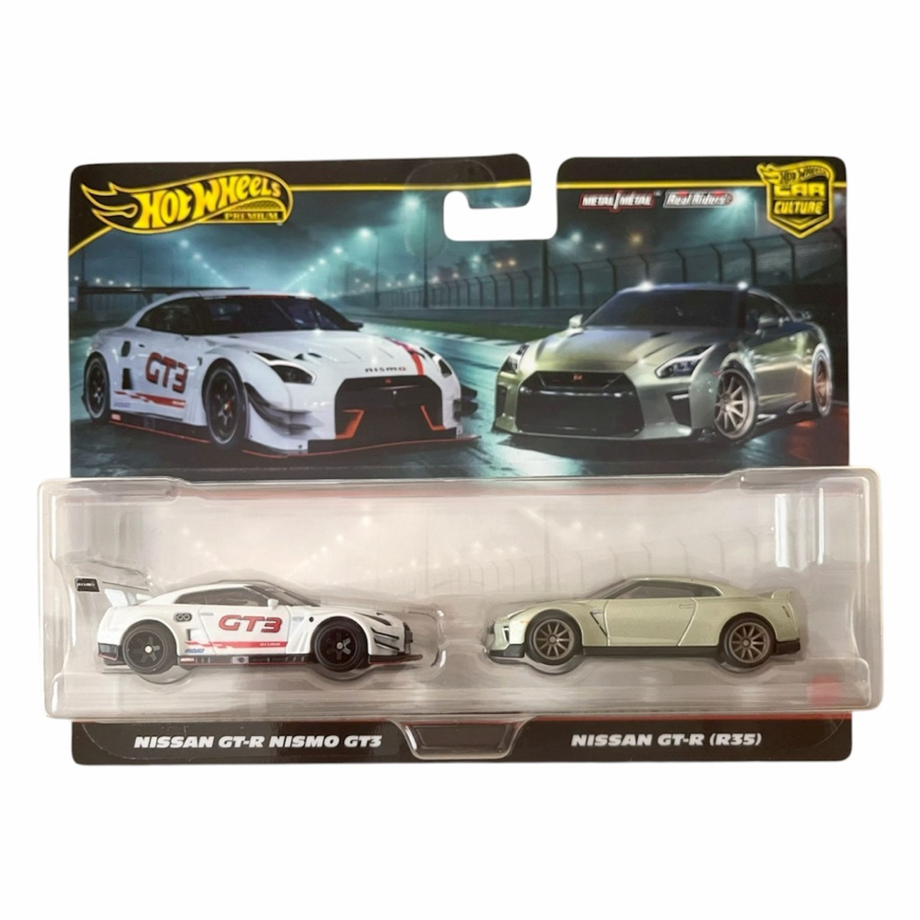 Hot Wheels Premium Car Culture Nissan GT-R Nismo GT3 + Nissan GT-R (R35)