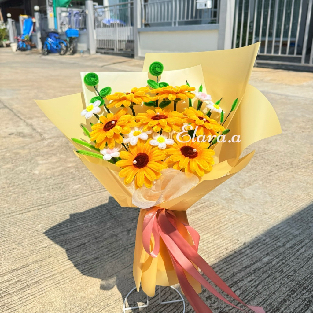 ช่อดอกไม้กำมะหยี่ ((พร้อมส่ง))