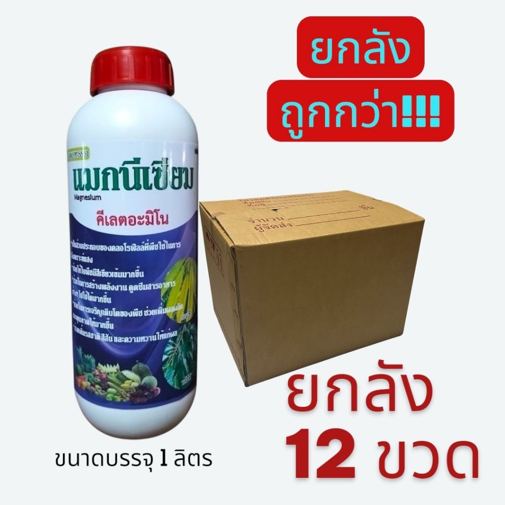 12ขวด(ยกลังถูกกว่า)แมกนีเซียมป้องกันการขาดธาตุเเมกนีเซี่ยมช่วยเร่งใบแก่สร้างคลอโรฟิลล์สะสมอาหารได้ดี