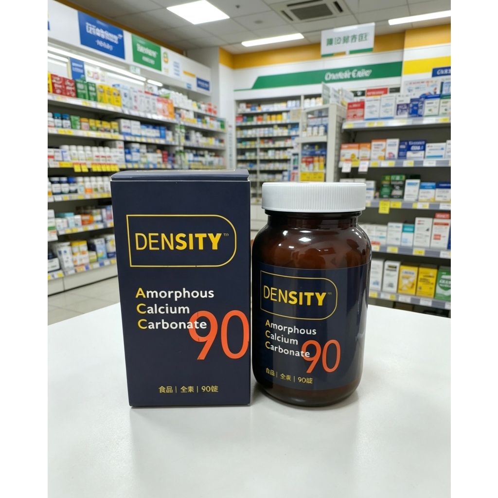 DENSITY 90 Tablets Amorphous Calcium Carbonate แคลเซียมเสริม บำรุงกระดูก ข้อต่อ ดูดซึมสูง สุขภาพดี ส