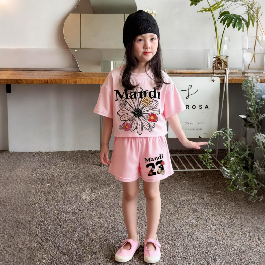 PRINCESS KESLI ชุดเซ็ทเด็ก แฟชั่นเด็ก เสื้อแขนสั้นกางเกงขาสั้น ลำลองกีฬา 2ชิ้น สไตล์เกาหลี ฤดูร้อน 2-12 ปี รูปที่ 8