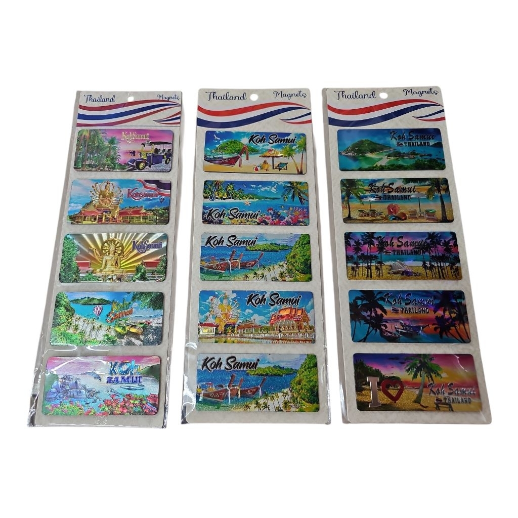 RVแม่เหล็กติดตู้เย็นลายเกาะสมุย (Koh Samui Premium Magnet Set – 5 ลาย)