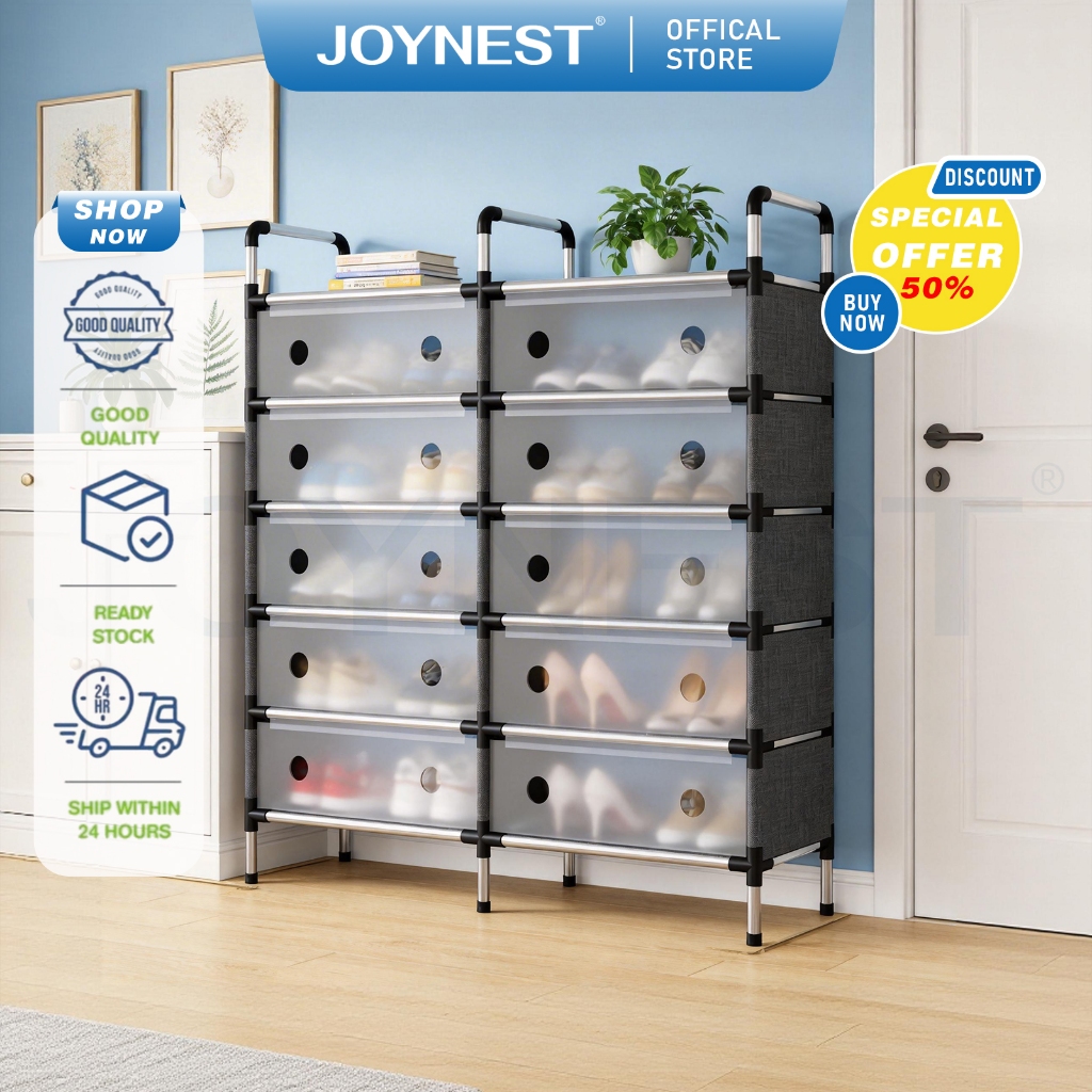 JOYNEST ตู้รองเท้า ชั้นรองเท้า 4/5/6/7 ชั้น ตู้เก็บของ รับน้ำหนักได้มาก ประหยัดพื้นที่ ความจุขนาดใหญ่ กันน้ำ กันฝุ่น
