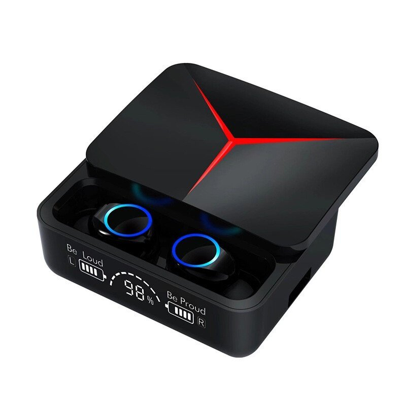 TWS-M90 PROหูฟังสำหรับเล่นเกมบลูทูธ หูฟังกล่องชาร์จไร้สาย 9D หูฟังสเตอริโอกีฬาหูฟังพร้อม ชุดหูฟังสัม