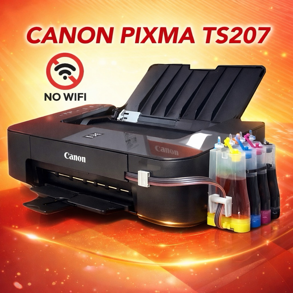 Printer Canon Pixma Ts207 , Ts307 WIFI & IP 2770 INKTANK ตลับใหม่ของแท้เครื่องแจ้งเตือนระดับหมึกเต็ม