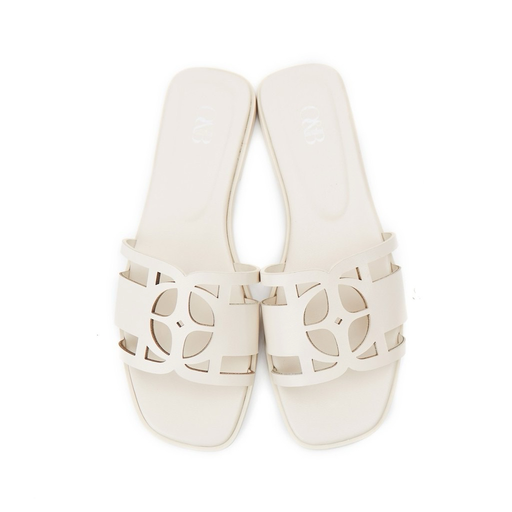 O&B รองเท้าหนังแพะ รุ่น OANDB SANDALS IN UNDERCOVER CREAM size 40