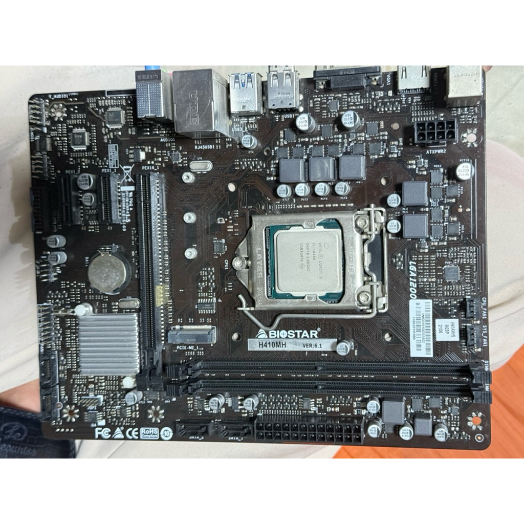CPU Core i5  10400 + M/B Biostar H410MH