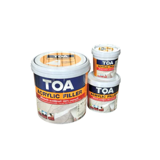 ทีโอเอ อะคริลิก ฟิลเลอร์ (เคมีโป๊ว TOA) อะคริลิก 100% มีให้เลือก 3 ขนาด แถม! เกรียวโป๊วอยู่ใต้ฝา