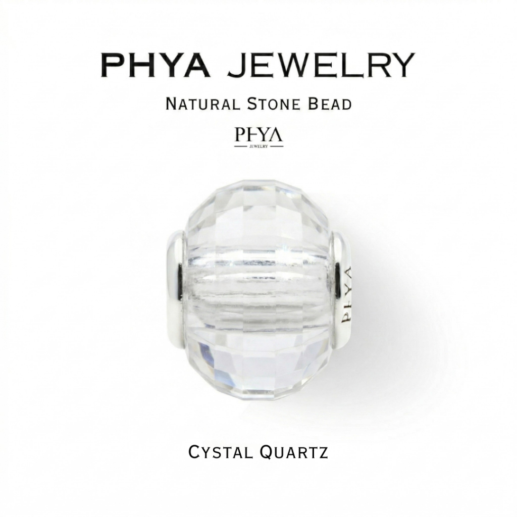 PHYA Cystal Quartz Natural Stone Bead : บีดส์หินพญา - หินคริสตัลควอตซ์
