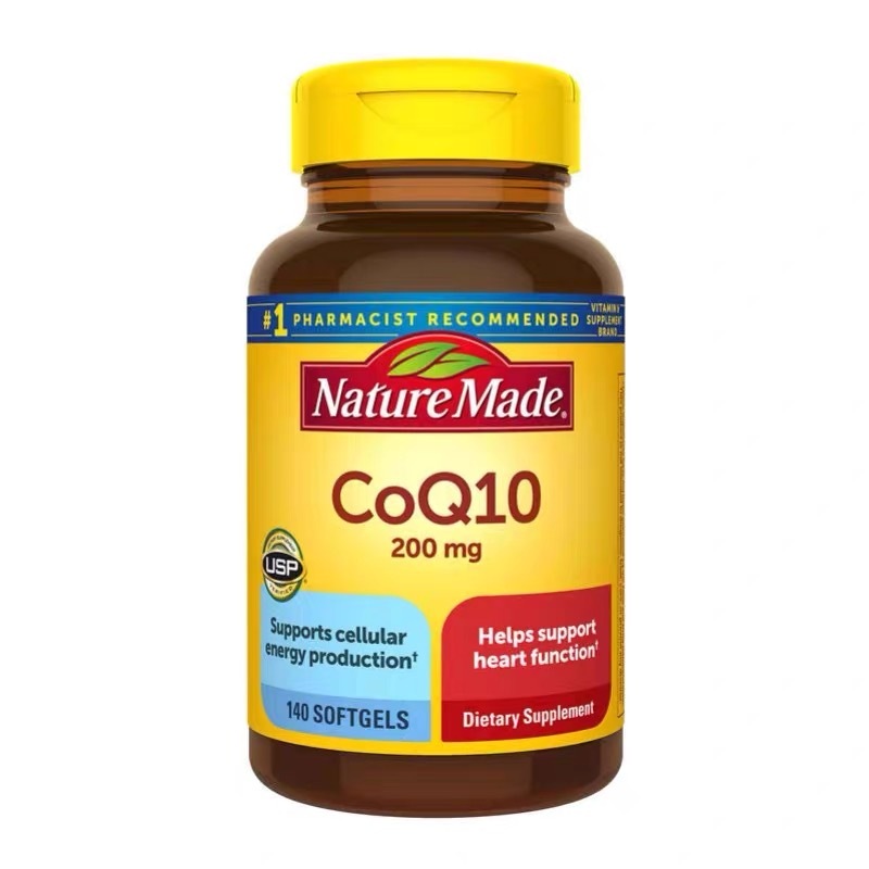 Nature Made CoQ10 200mg/140 Softgels โคคิวเทน บำรุงหัวใจ ต่อต้านสารอนุมูลอิสระ เพิ่มภูมิคุ้มกัน และ การเผาผลาญพลังงาน