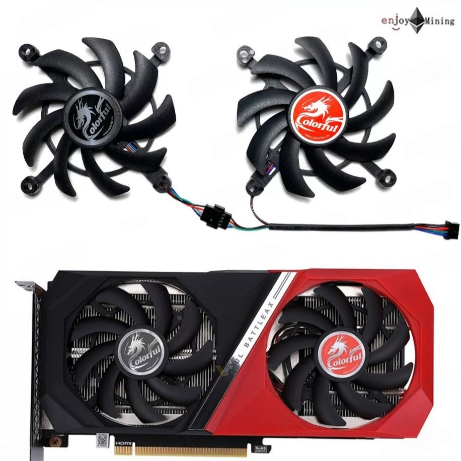 พัดลมการ์ดจอ Colorful RTX 2060 2060S V2 3060 Ti RTX 3060 Fan(เทียบกรอบให้ตรงนะคะ)