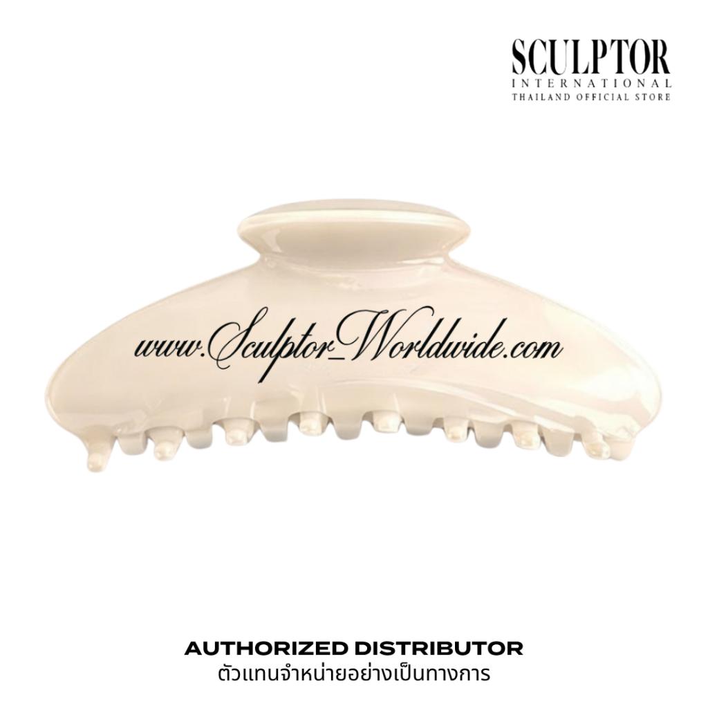 SCULPTOR® กิ๊บติดผม LOGO Hair Claw White Pearl (สีขาว)