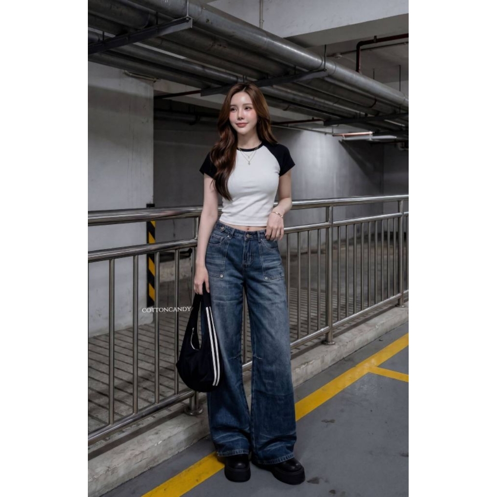 New  Forward korea  jeans ฟอกสีเฟดสวยมากกกก กางเกงยีนส์ทรงขากระบอกใหญ่เอวล่าง เนื้อยีนส์พรีเมี่ยม รุ่นนี้ผ้ายีนส์เกรดดี ราคา ถูกที่สุด ดีลบีเคเค แกลเลอรีภาพที่ 4