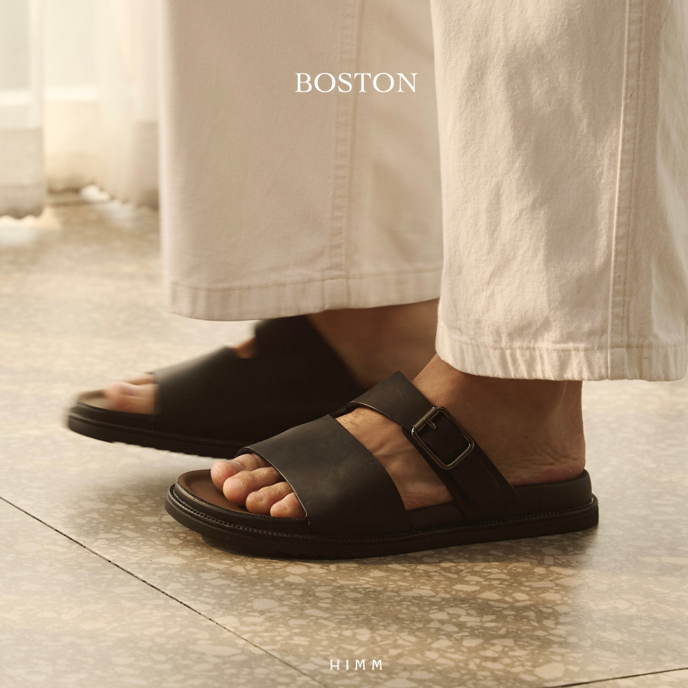 BOSTON รองเท้าหนังแท้ By Himmshoes รองเท้าสวม แตะ รองเท้าผู้ชาย 2026