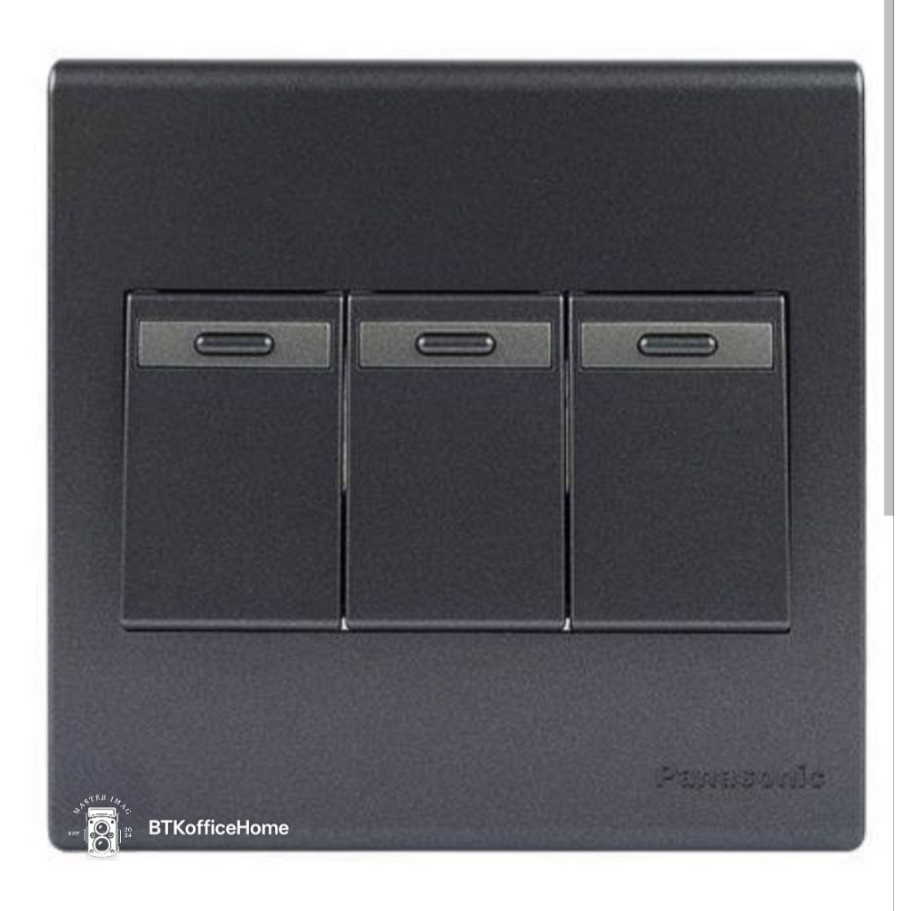PANASONICสวิตช์ไฟสีดำ