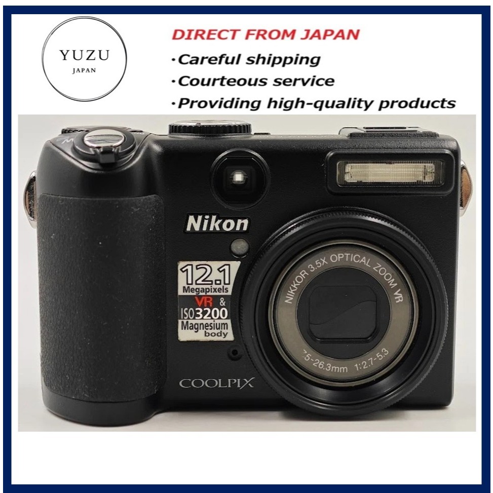 Pre-owned Product Nikon COOLPIX P5100 12.1MP Digital Camera Black - High Performance CCD Sensor - Ni