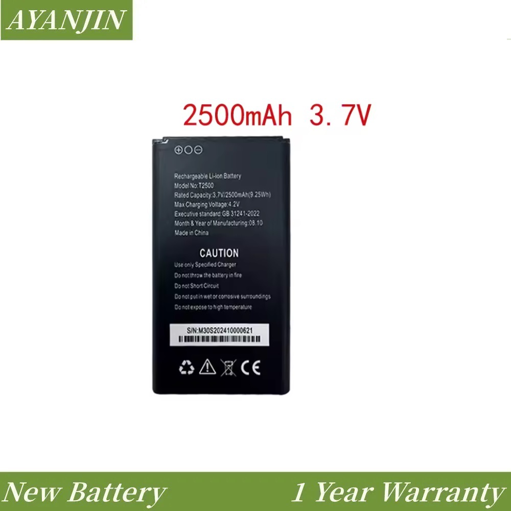 แบรนด์ใหม่และของแท้ สำหรับ LTE WiFi T2500 แผ่นแบตเตอรี่ 3.7V / 2500mAh