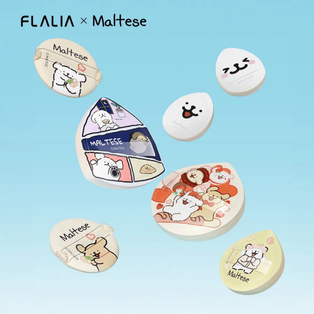 [พัฟ/แปรงแต่งหน้าเกาหลี] FLALIA x Maltese รวมพัฟ/คอลเลคชั่นอุปกรณ์แต่งหน้า