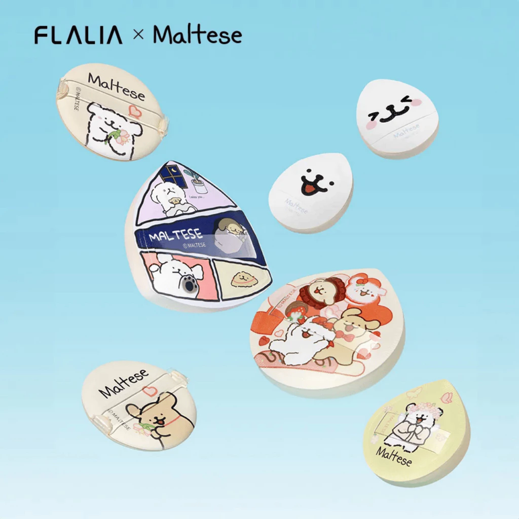 [พัฟ/แปรงแต่งหน้าเกาหลี] FLALIA x Maltese รวมพัฟ/คอลเลคชั่นอุปกรณ์แต่งหน้า