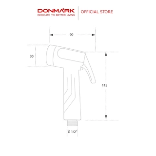 DONMARK ชุดสายฉีดชำระพร้อมสายยาว 120 cm ครบชุด รุ่น DM-961