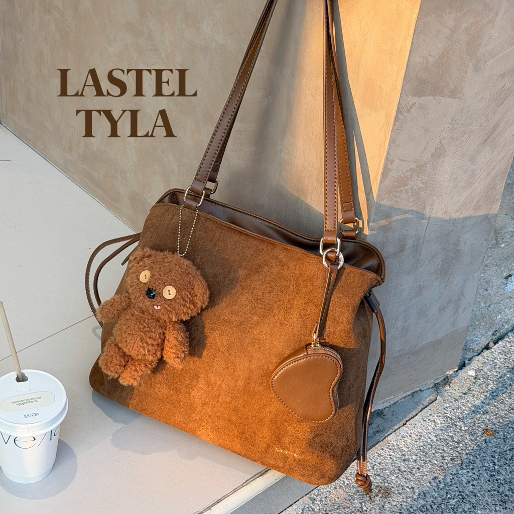 LASTEL - กระเป๋าสะพายรุ่นTyla หนังกลับพรีเมี่ยม ฟรีใบหัวใจ