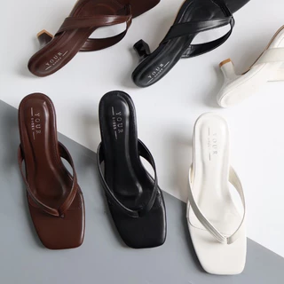 YOURSHOES B21 / รองเท้าส้นสูง 2.3นิ้ว รองเท้าหูคีบ รองเท้าผู้หญิง