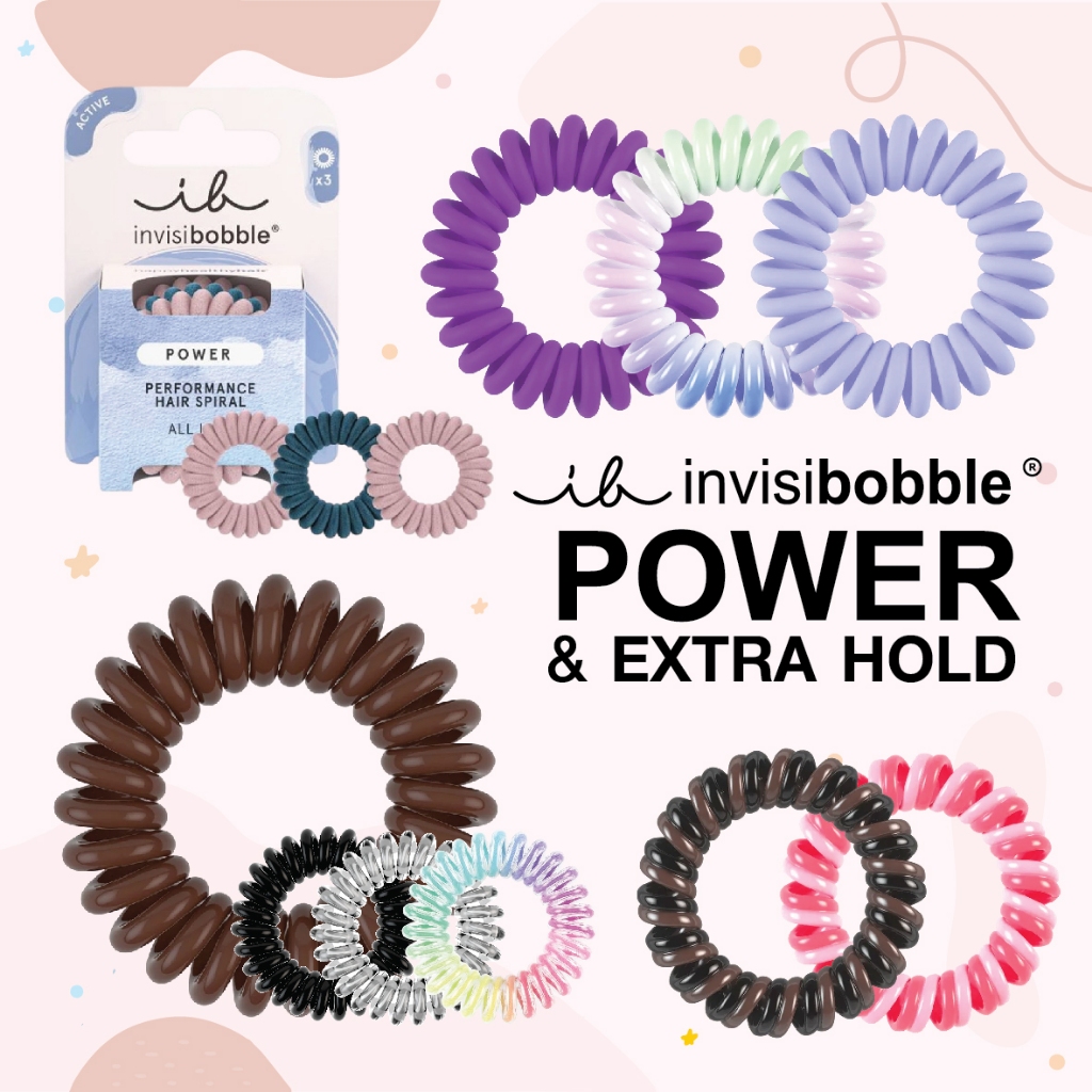 invisibobble ยางมัดผม ยางรัดผม ผมไม่เป็นรอย รุ่น Power ของแท้พร้อมส่ง แบ่งขายเป็นเส้น (1 เส้น)